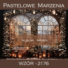 Photographic backdrop for Christmas, two windows t_2176